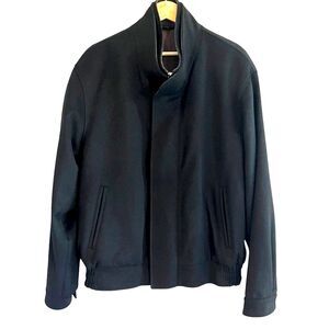 Infinito Mens Cashmere Wool Bomber Jacket Sz 40/42 Full Zip Quiet Luxury Casual